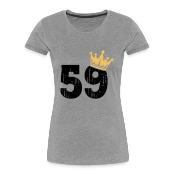 59 Crown 59th Birthday 59 Years - Women's Premium Organic T-Shirt - navy - Front - Mia (176cm)