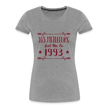 Les meilleurs sont nés en 1993 - T-shirt bio Premium Femme - bleu marine - Devant - Mia (176cm)