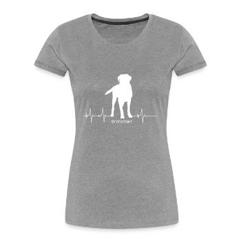 Broholmer chemise Heartbeat - T-shirt bio Premium Femme - bleu marine - Devant - Mia (176cm)