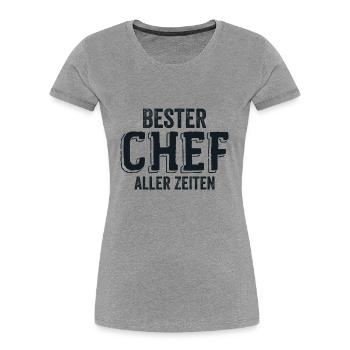 Bester Chef aller Zeiten - Firmenchef Geschenk - - T-shirt bio Premium Femme - bleu marine - Devant - Mia (176cm)