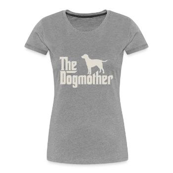 Le Dogmother - Labrador, Ridgeback - T-shirt bio Premium Femme - bleu marine - Devant - Mia (176cm)