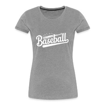 Baseball-Fan Hit Schläger Ball Cap Shirt - Frauen Premium Bio T-Shirt - Navy - Vorne - Mia (176cm)