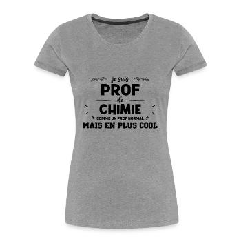 je suis prof de chimie - T-shirt bio Premium Femme - bleu marine - Devant - Mia (176cm)