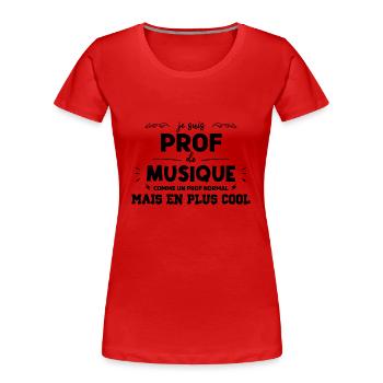 Professeur de musique cadeau drôle prof femme - T-shirt bio Premium Femme - bleu marine - Devant - Mia (176cm)