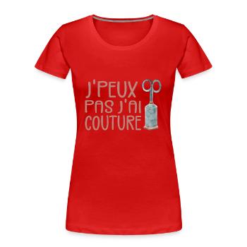 Je Peux Pas J'ai Couture - T-shirt bio Premium Femme - bleu marine - Devant - Mia (176cm)