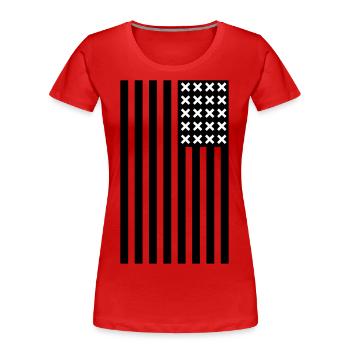 America Flag - Women's Premium Organic T-Shirt - navy - Front - Mia (176cm)