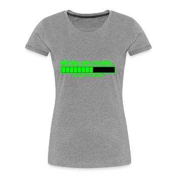 motif réveil en cours - T-shirt bio Premium Femme - bleu marine - Devant - Mia (176cm)