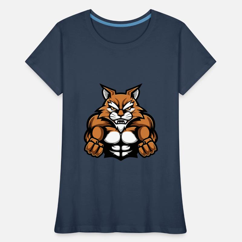 Cat Muscles Workout Women's Premium Organic T-Shirt