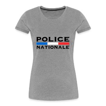 Picole Nationale - T-shirt bio Premium Femme - bleu marine - Devant - Mia (176cm)