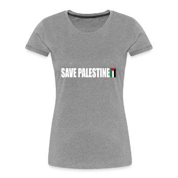 SAVE PALESTINE - Women's Premium Organic T-Shirt - navy - Front - Mia (176cm)