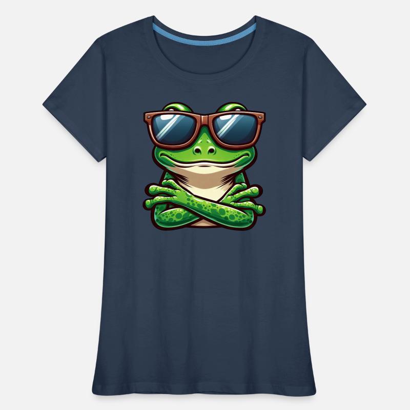 Cool Frog Toad Toad Sunglasses Cartoon Women's Premium Organic T-Shirt