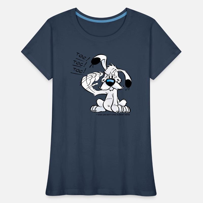 Asterix & Obelix Idefix Klopft Toc Toc Toc Frauen Premium Bio T-Shirt