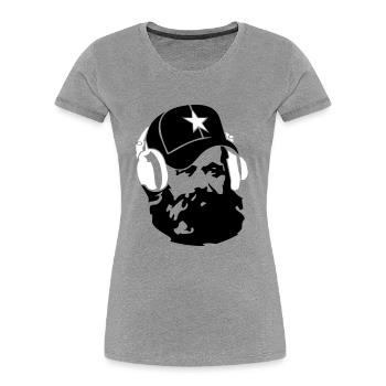 marx_star_ot - Women's Premium Organic T-Shirt - navy - Front - Mia (176cm)