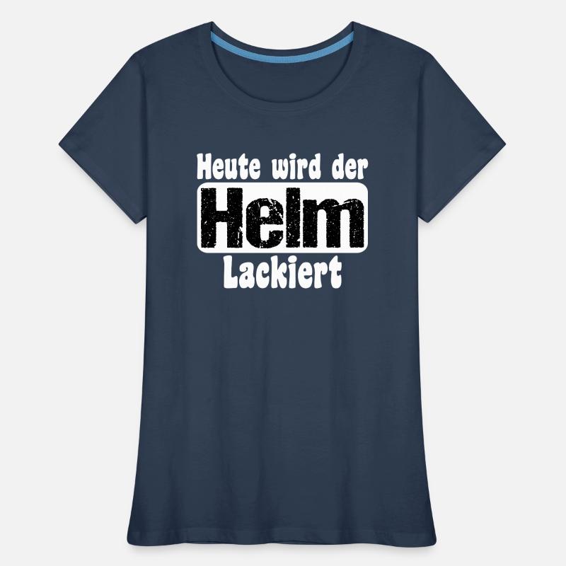 Heute wird der Helm lackiert Schwarz Frauen Premium Bio T-Shirt