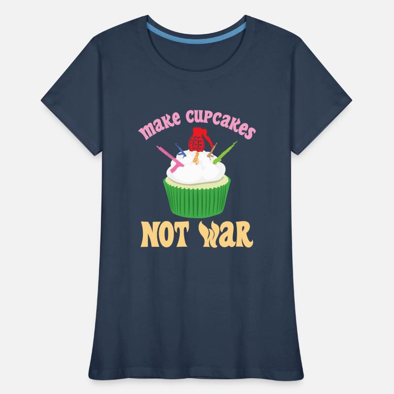 Cupcake Gewehr Bombe Krieg Statement Geschenk Frauen Premium Bio T-Shirt