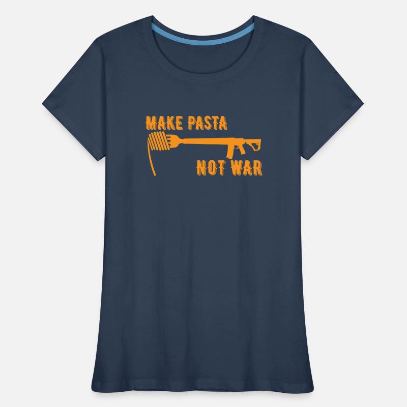 Pasta Pasta Rifle Fork War Statement Gift Women's Premium Organic T-Shirt
