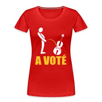 A voté - T-shirt bio Premium Femme - bleu marine - Devant - Mia (176cm)