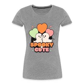 Spooky October Cute Halloween Ghost - Women's Premium Organic T-Shirt - navy - Front - Mia (176cm)