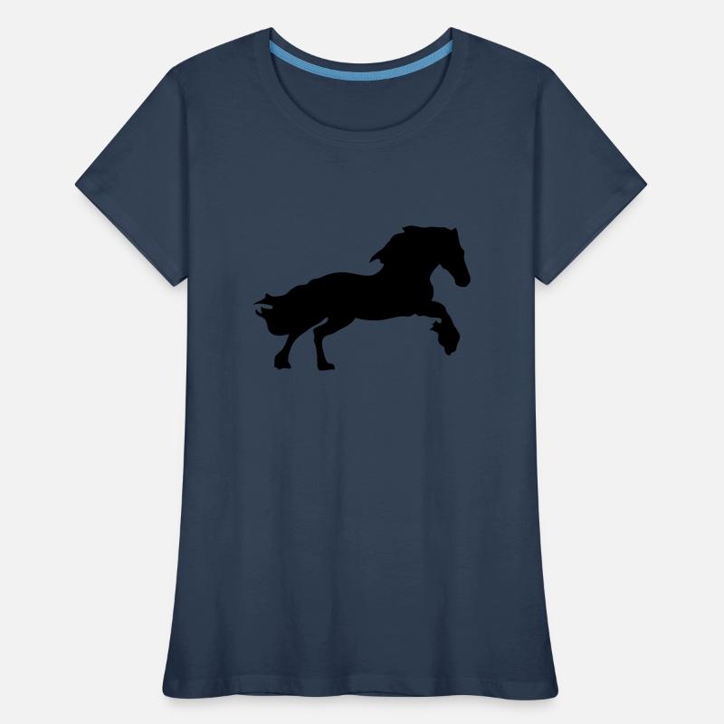 Pferd Pferd Silhouette Schatten shadow11 Frauen Premium Bio T-Shirt