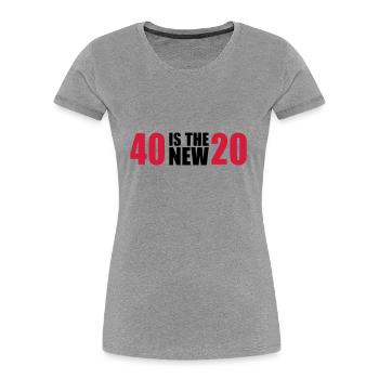 40 Birthday - Women's Premium Organic T-Shirt - navy - Front - Mia (176cm)
