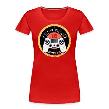 18 ans Anniversaire Gamer Niveau 18 - T-shirt bio Premium Femme - bleu marine - Devant - Mia (176cm)