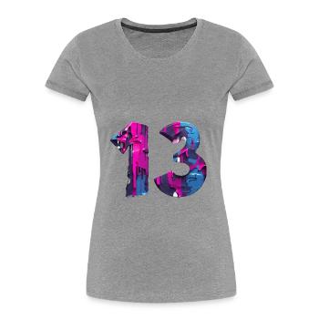NR. 13 NUMMER 13 COOL 13. GEBURTSTAG - Frauen Premium Bio T-Shirt - Navy - Vorne - Mia (176cm)