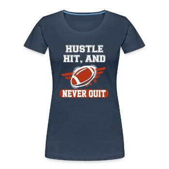 American Football - Women's Premium Organic T-Shirt - navy - Front - Mia (176cm)