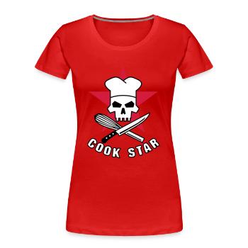 cook_star_2 - T-shirt bio Premium Femme - bleu marine - Devant - Mia (176cm)