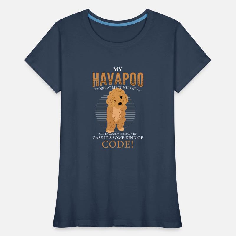 havapoo, havapoo Pudel Mischling, havapoo humor, Frauen Premium Bio T-Shirt