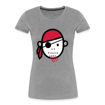 Pirate | pirates | pirates | boucaniers | marin - T-shirt bio Premium Femme - bleu marine - Devant - Mia (176cm)