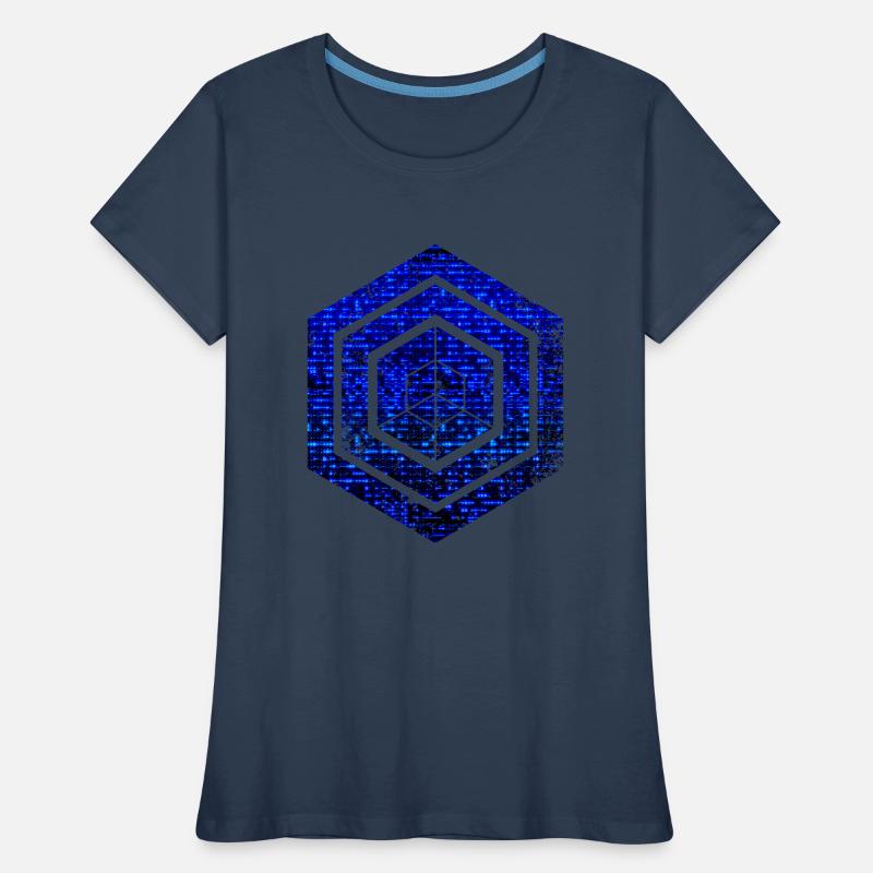 Codage géométrique du programmeur de programmation hexagonale T-shirt bio Premium Femme