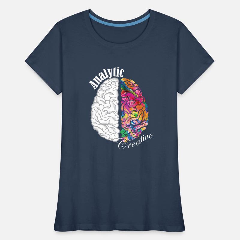 Analytic Creative Brain Left Brained Right Brained Women's Premium Organic T-Shirt