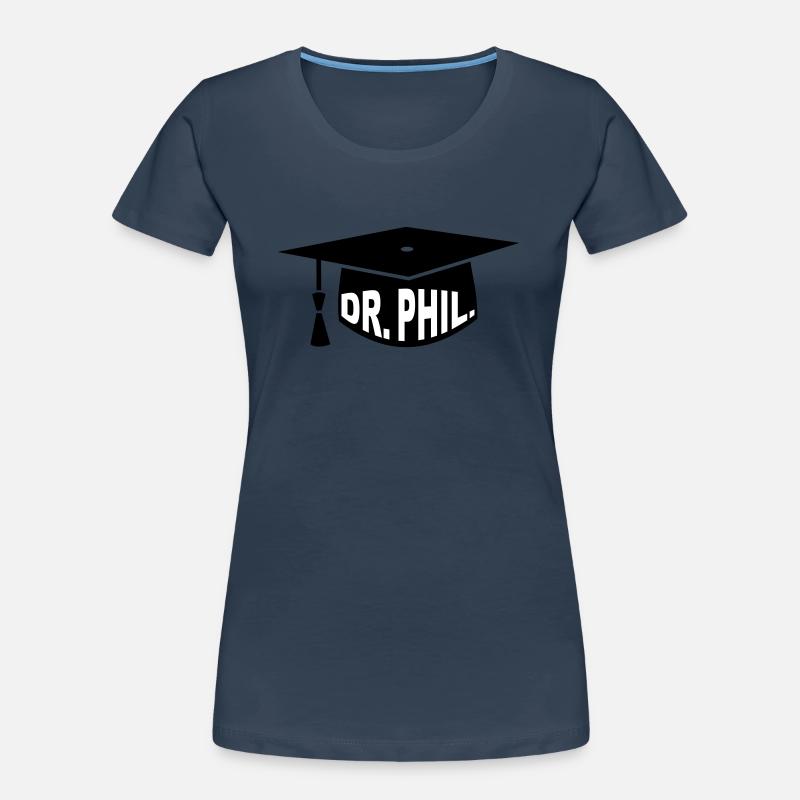 Doktor - Studium - Geschenk - Dr. phil. - - Frauen Premium Bio T-Shirt - Navy