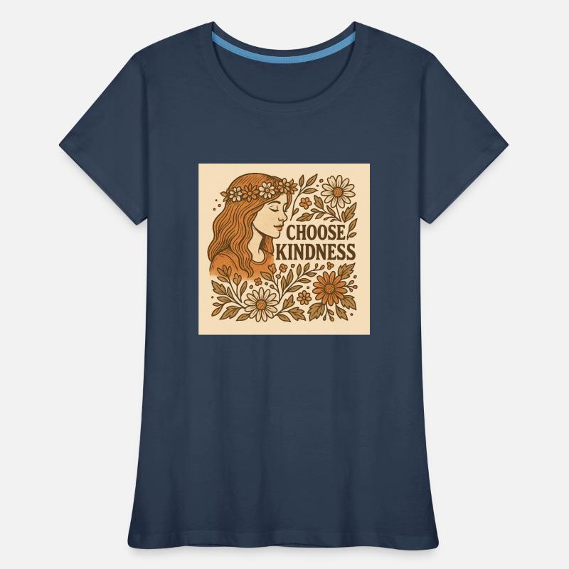 Choose kindness. Flowers. Frauen Premium Bio T-Shirt