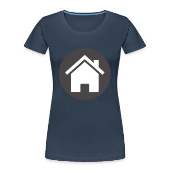 building house homes architecture house building206 - Women's Premium Organic T-Shirt - navy - Front - Mia (176cm)