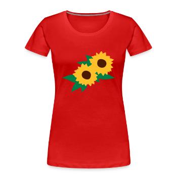 tournesols - T-shirt bio Premium Femme - bleu marine - Devant - Mia (176cm)