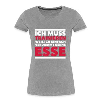 I have to train - Fitness motivation - Gym - Women's Premium Organic T-Shirt - navy - Front - Mia (176cm)