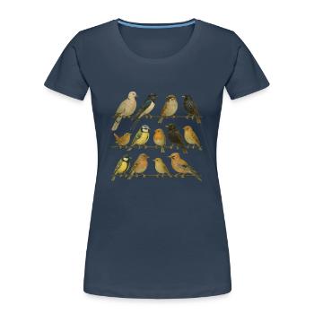 Bird Watcher Bird Lover - Women's Premium Organic T-Shirt - navy - Front - Mia (176cm)
