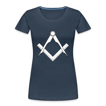 construire chantier de construction mécanique artisan maurer69 - T-shirt bio Premium Femme - bleu marine - Devant - Mia (176cm)