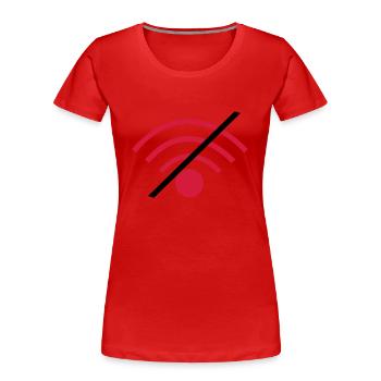 Kein Wlan - Frauen Premium Bio T-Shirt - Navy - Vorne - Mia (176cm)