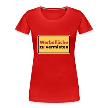 Werbung - Frauen Premium Bio T-Shirt - Navy - Vorne - Mia (176cm)