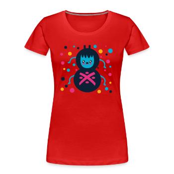 mignon araignée, cadeau, arachnide - T-shirt bio Premium Femme - bleu marine - Devant - Mia (176cm)