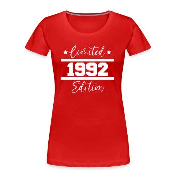 Limited Edition Geboren 1992 30. Geburtstag Idee - Frauen Premium Bio T-Shirt - Navy - Vorne - Mia (176cm)