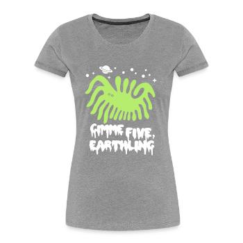 Gimme Five - T-shirt bio Premium Femme - bleu marine - Devant - Mia (176cm)