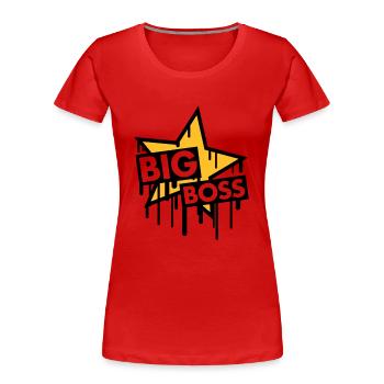 big_boss_star - T-shirt bio Premium Femme - bleu marine - Devant - Mia (176cm)