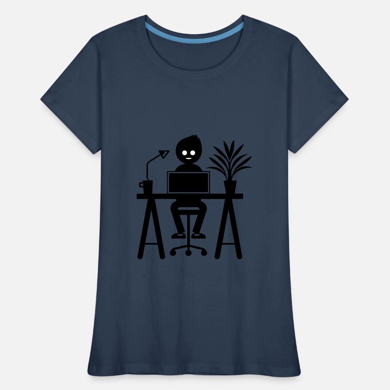Worker Computer Job Learning Women's Premium Organic T-Shirt