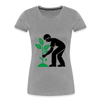 Tree Plants Garden Environment - Women's Premium Organic T-Shirt - navy - Front - Mia (176cm)