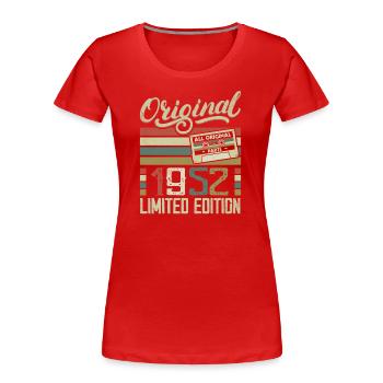 Vintage 1952 Cadeau D'anniversaire Rétro 1952 - T-shirt bio Premium Femme - bleu marine - Devant - Mia (176cm)