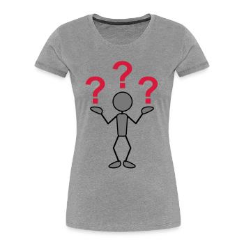 greyman_with_problems_3c - Women's Premium Organic T-Shirt - navy - Front - Mia (176cm)