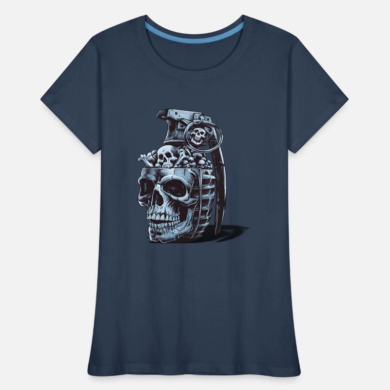 Conception de grenade squelette T-shirt bio Premium Femme